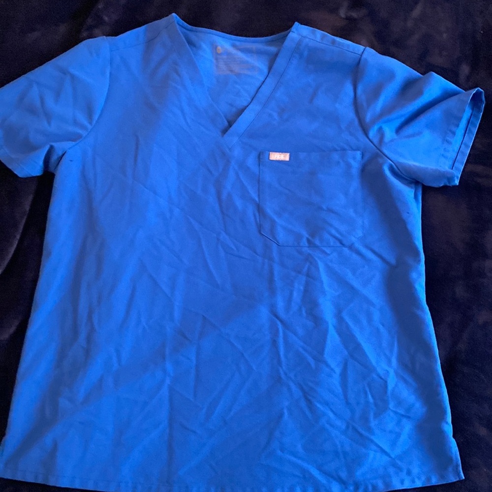 Figs Royal Blue, One Pocket Scrub Top